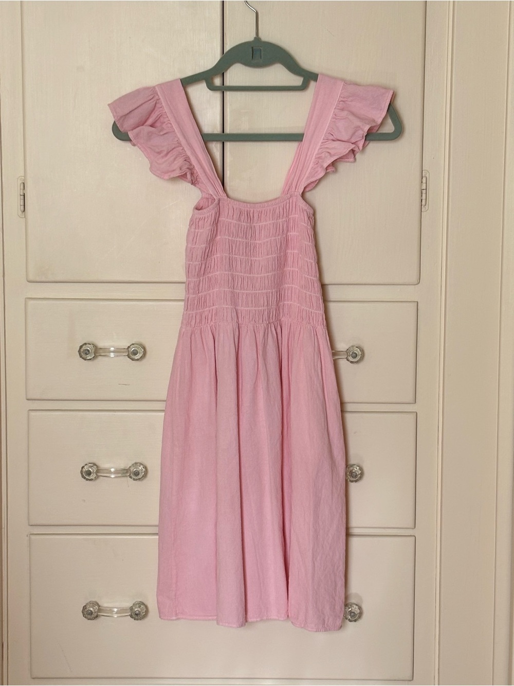 Ruffle Strap Pink Dress